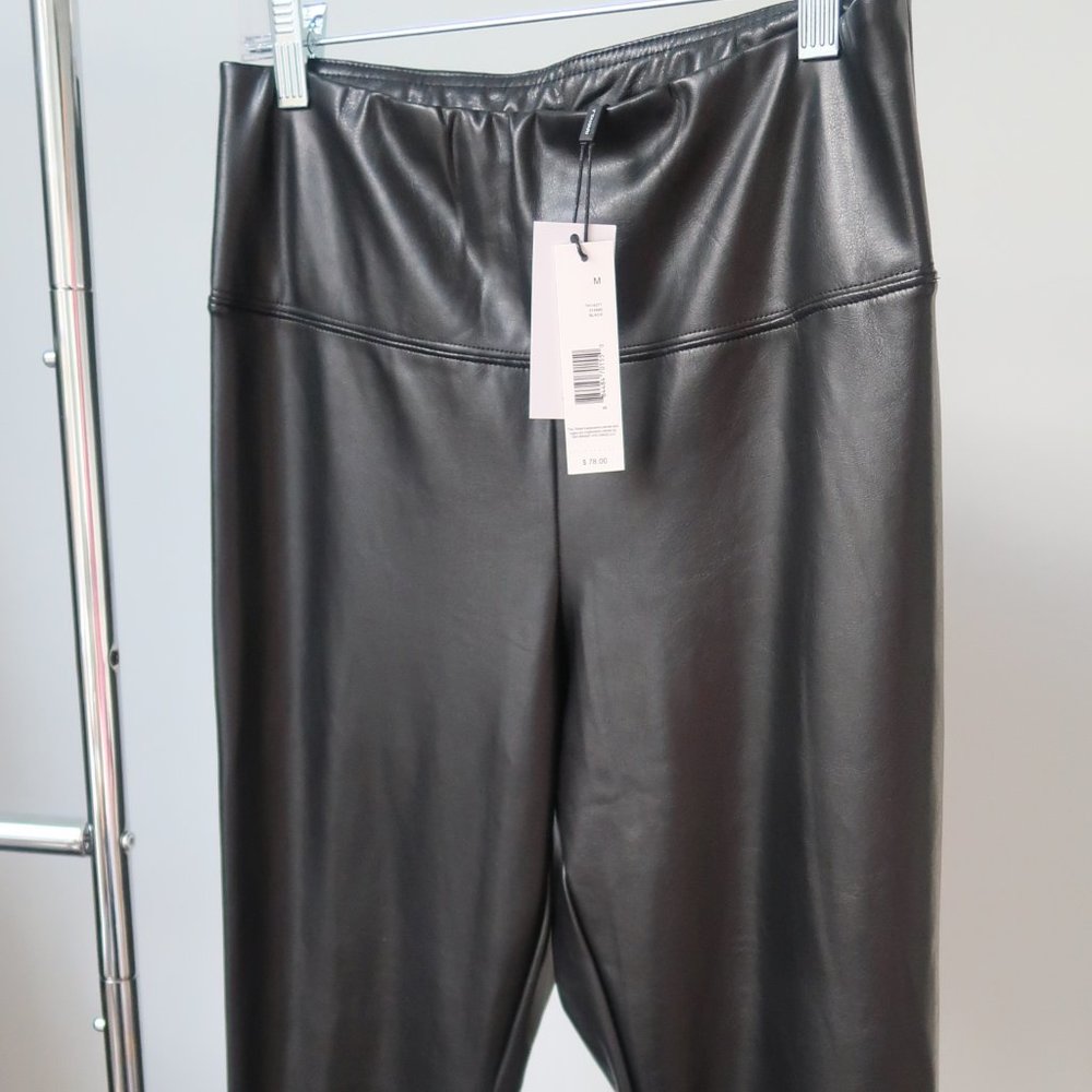 NWT | Women's Black Tahari Faux Leather Pants
